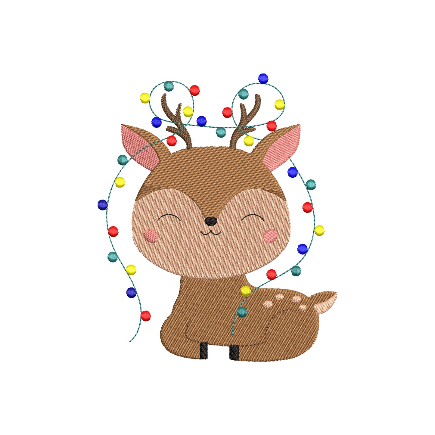 Christmas deer embroidery digital designs - 910260