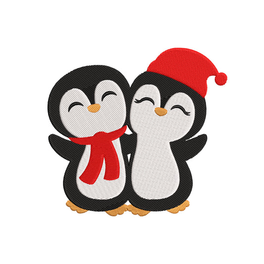 Christmas penguin digital embroidery designs - 910266