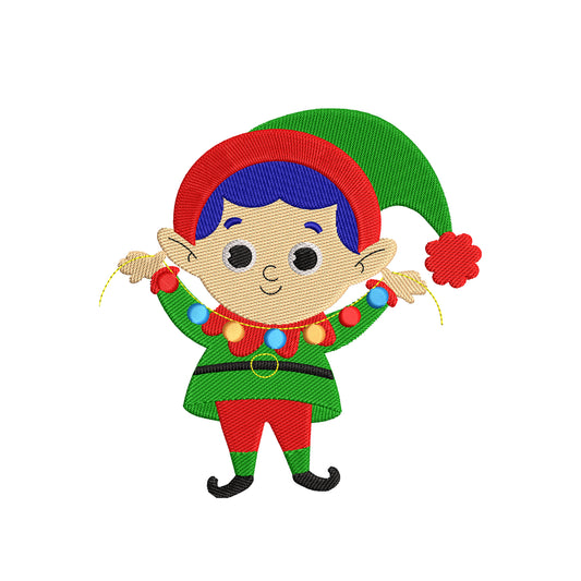 Elf Christmas digital embroidery designs - 910278