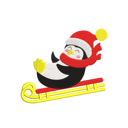 Christmas penguin digital embroidery designs - 910279