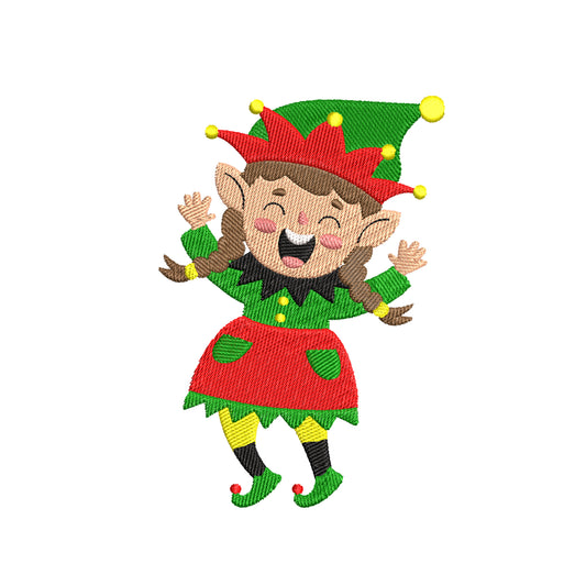 Christmas elf digital embroidery designs - 910286