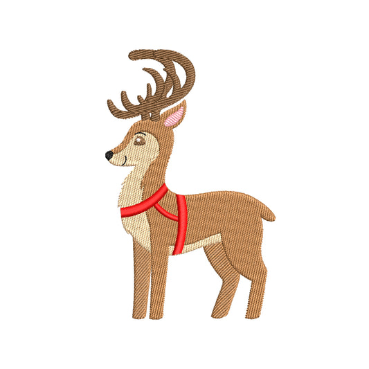 Christmas deer digital embroidery designs - 910293