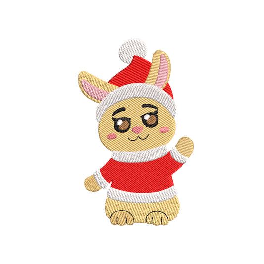 Christmas bunny digital embroidery designs - 910297