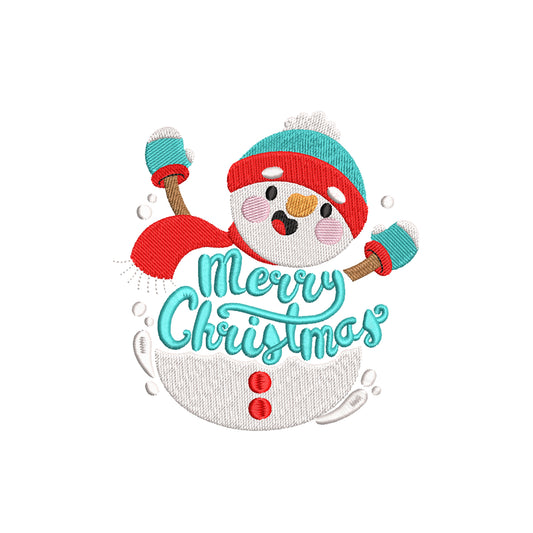 Snowman Merry Christmas embroidery designs Christmas - 910310