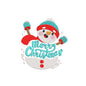 Snowman Merry Christmas embroidery designs Christmas - 910310