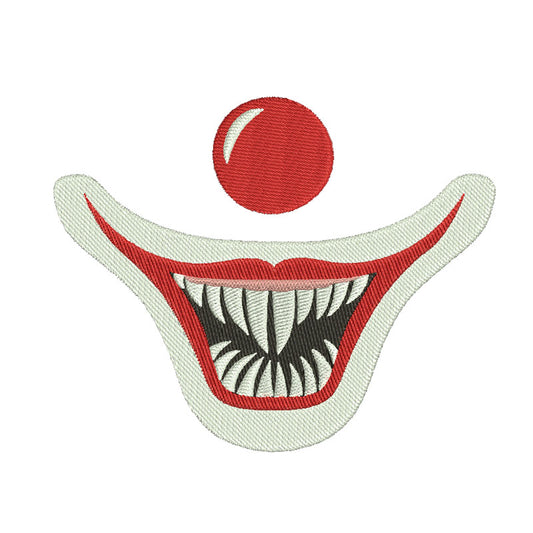 Halloween clown monster face machine embroidery designs - 930011