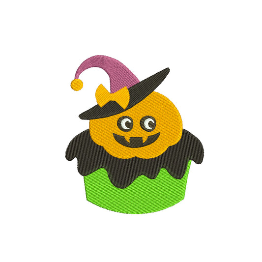 Halloween pumpkin cupcake machine embroidery designs - 930031