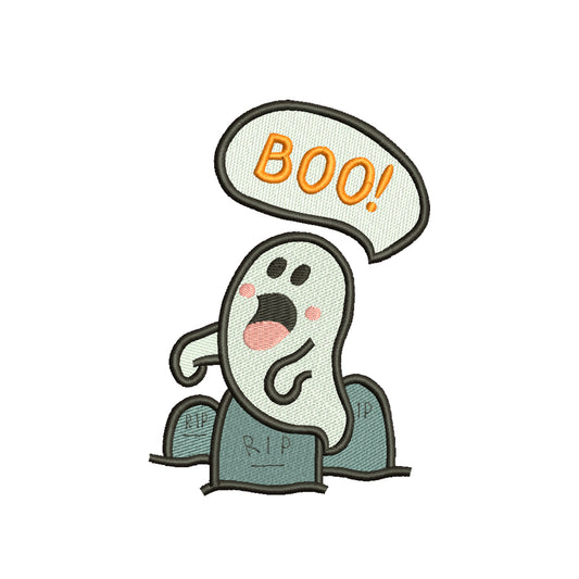 Halloween ghost "Boo!" embroidery designs - 930035