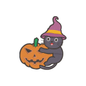 Halloween black cat pumpkin machine embroidery designs - 930048