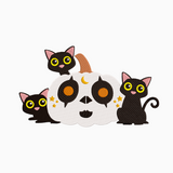 Halloween black cats pumpkin machine embroidery designs - 930051
