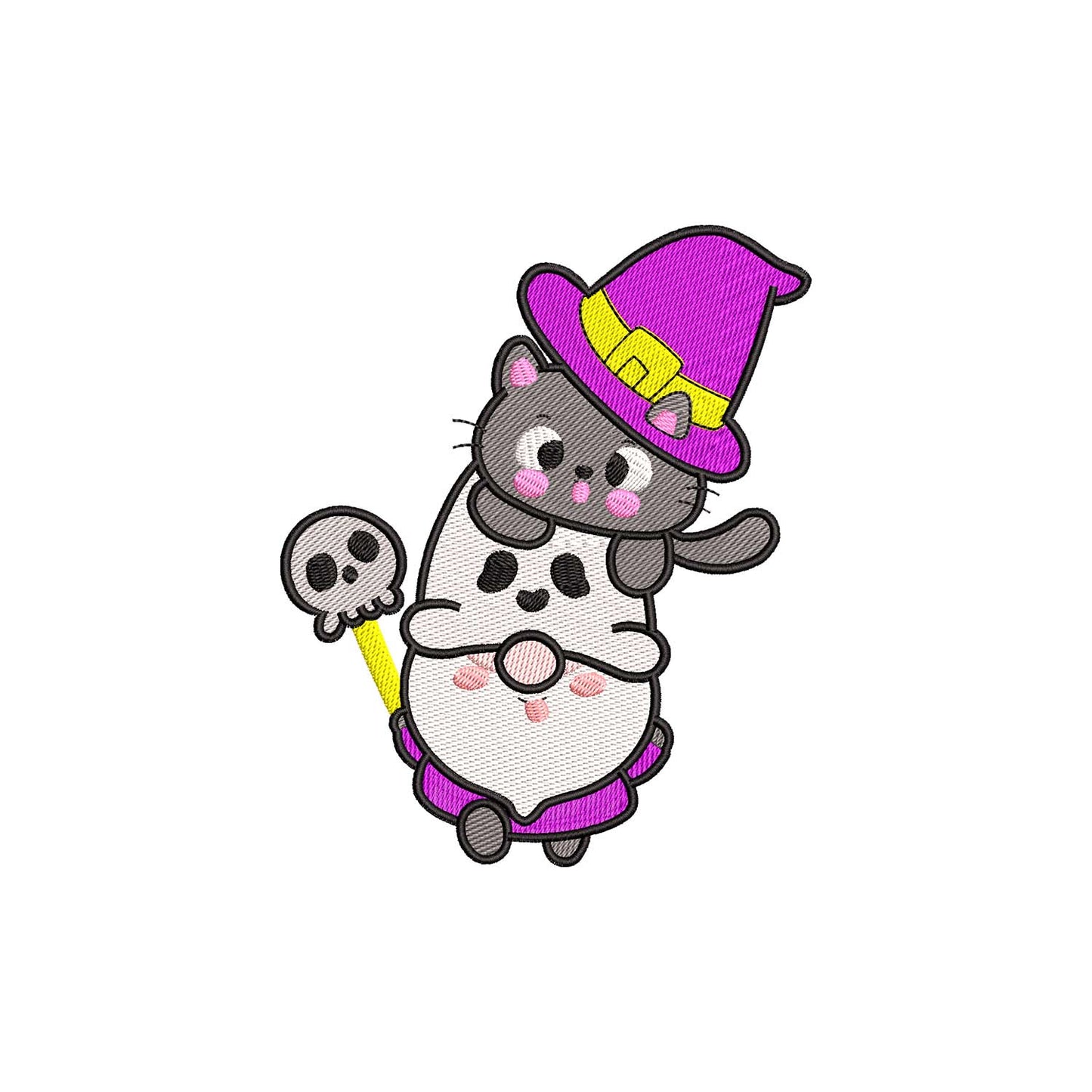 Halloween cat witch machine embroidery designs - 930073