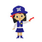 Halloween embroidery designs pirate girl - 930097