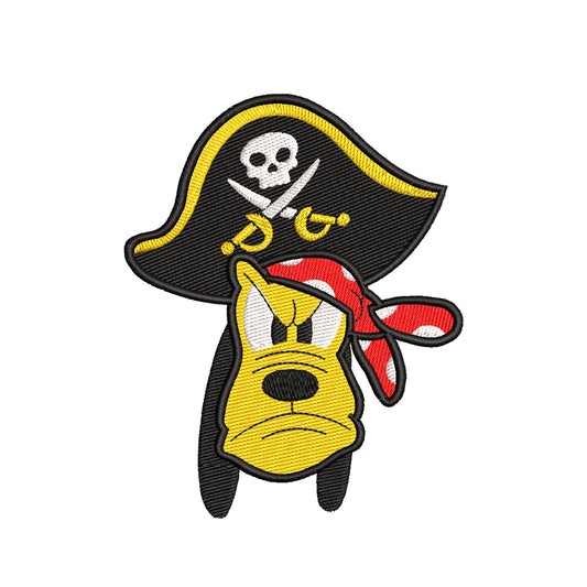 Pirate dog embroidery dsigns halloween digital file - 930117
