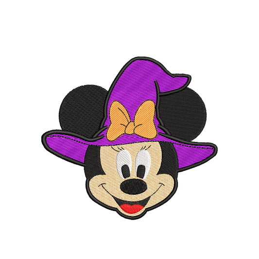 Witch minnie embroidery designs halloween file - 930118