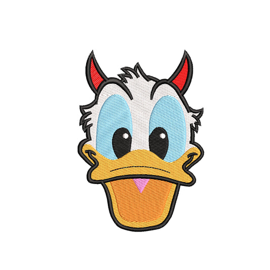 Little devil duck embroidery designs halloween file - 930119