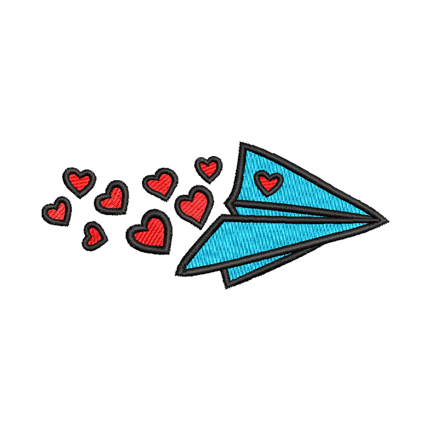 Valentine embroidery designs letter airplane - 960027