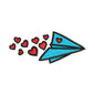 Valentine embroidery designs letter airplane - 960027