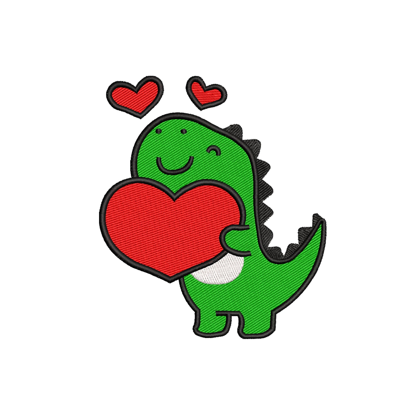 Love dino embroidery designs Valentine's Day - 960036