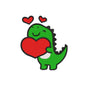Love dino embroidery designs Valentine's Day - 960036
