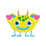 Love monsters embroidery designs Valentine's Day - 960041