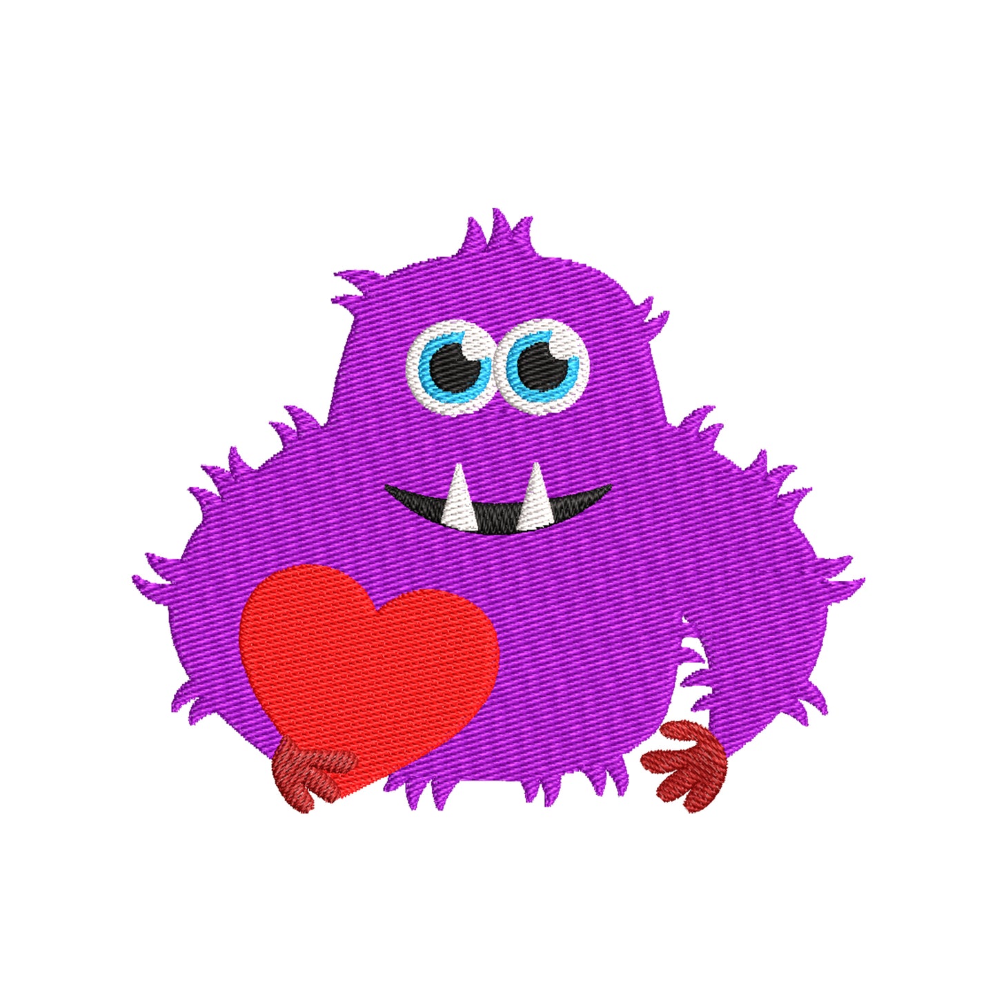 Cute monsters designs of embroidery Valentine's Day - 960043