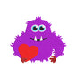 Cute monsters designs of embroidery Valentine's Day - 960043