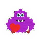 Cute monsters designs of embroidery Valentine's Day - 960043