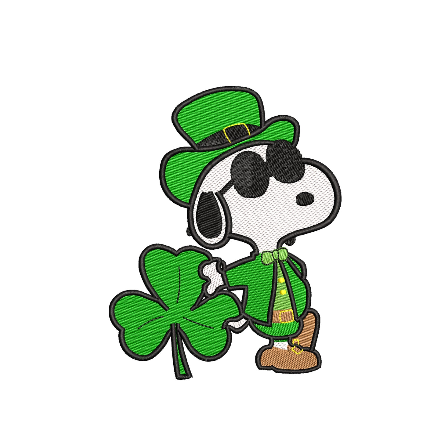 Cute St. Patrick's Day dog embroidery designs for machine - 980005