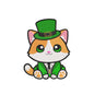 Lovely cat St. Patrick's Day embroidery designs for machine - 980013