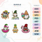 Summer Gnome Embroidery Bundle Beach Lake Tropical