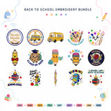 Cute Back To School Embroidery Bundle Kawaii School - BSG0000012