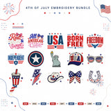 Patriotic 4th Of July Embroidery Bundle USA Freedom Americana - BSG0000014