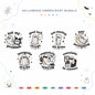 Professionally Unbothered Ghost Halloween Embroidery Bundle Funny Ghost Files - BSG0000022