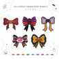 Halloween Bow Embroidery Bundle Spooky Coquette Pumpkin Bow Files - BSG0000024
