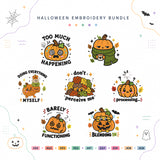 Overstimulated Pumpkin Patch Halloween Embroidery Bundle Funny Pumpkin Files - BSG0000033