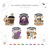 Emotional Support Skeletons Halloween Embroidery Bundle Cozy Fall Files - BSG0000031