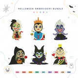 Villain Characters embroidery bundle halloween designs