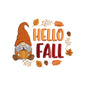 Hello Fall Gnome Pumpkin Embroidery Design for Autumn Shirts & Decor - SG200706
