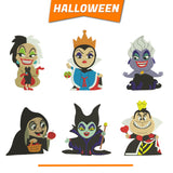 Villain Characters embroidery bundle halloween designs