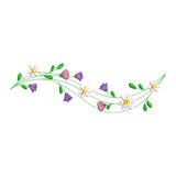 Delicate Wildflower Border Embroidery Design - SG01060301