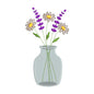 Daisies and Lavender in a Vase Embroidery Design - SG010608