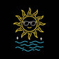 Cool Sun Embroidery Design Summer Sunshine Beach Vacation - SG01062610