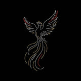 Phoenix Bird Embroidery Design Mythical Firebird Line Art Pattern - SG01062619