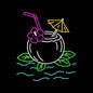 Tropical Coconut Drink Embroidery Design Summer Beach Cocktail - SG01062622