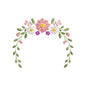 Floral Frame Embroidery Design Flower Border - SG02052603