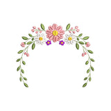 Floral Frame Embroidery Design Flower Border - SG02052603