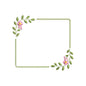 Floral Square Frame Embroidery Design Flower Border - SG02052608