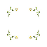 Floral Corner Frame Embroidery Design Flower Border Monogram Frame - SG02052609