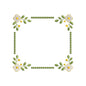 Floral Square Frame Embroidery Design Flower Border Monogram Frame - SG02052610