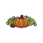 Autumn Pumpkin Embroidery Design | Fall Harvest Pumpkin Leaves Pattern - SG02072605